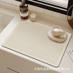 モダンなシンプルなスタイルのキッチン排水マットソフト珪藻泥乾燥マット防沫マット家庭用カウンタートップボウルとプレート乾燥テーブルマット
