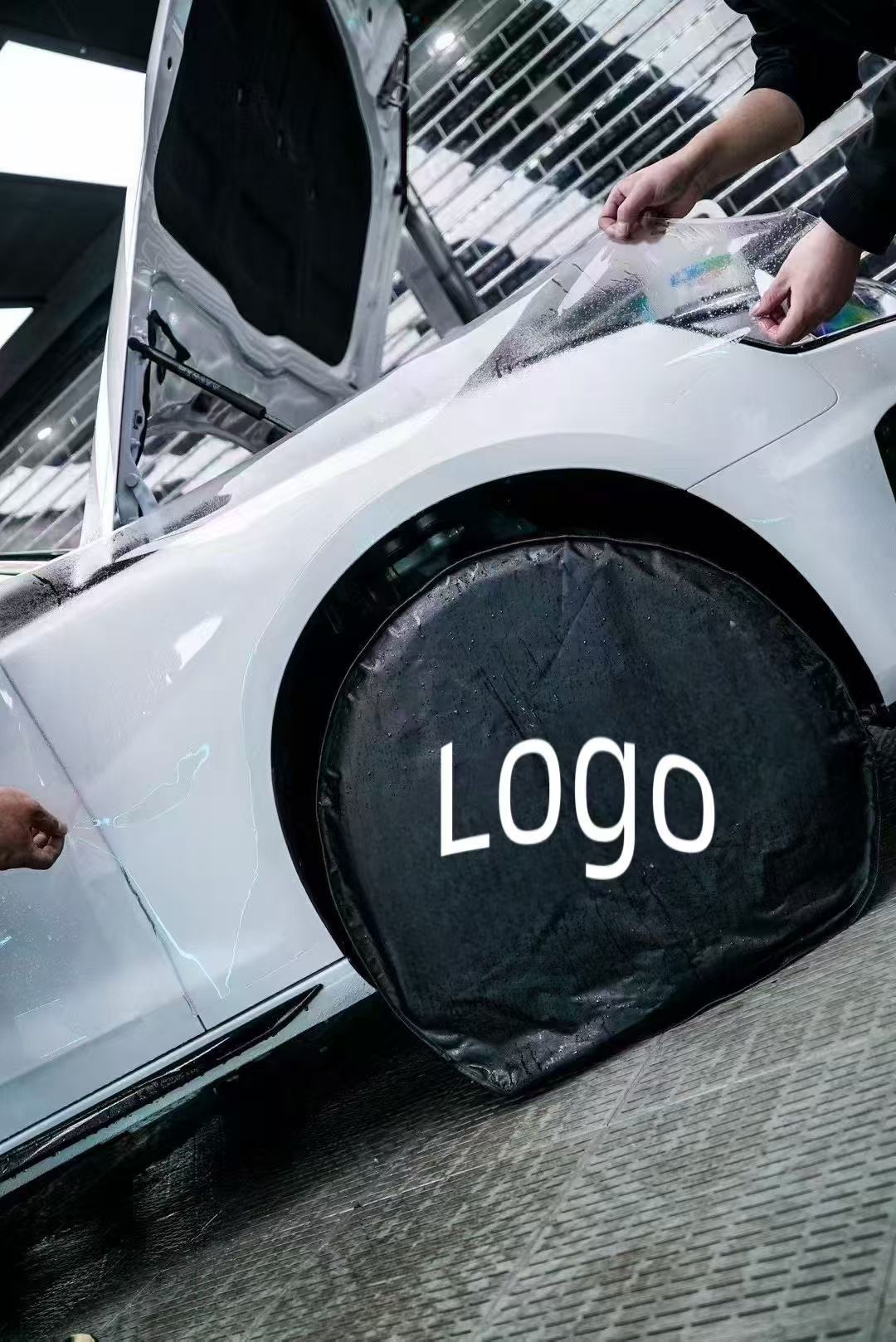 Car and Rv Long-Term Parking Tire Dust-Proof and Sun-Protective Cover Film Application, Faux Leather Pet-Proof Reflective Strip, Full Leather Wrap