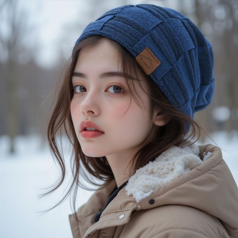 秋冬加绒混色百搭毛线针织帽保暖时尚套头帽欧美冬季女帽跨境|undefined