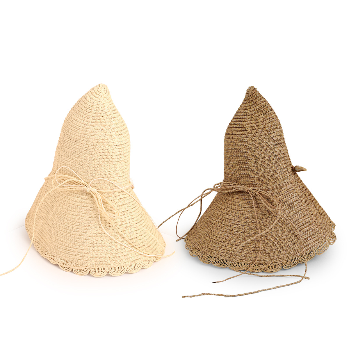 Sombrero de playa de ala ancha versátil a prueba de sol costero concha de encaje sombrero de paja que cubre la cara de las mujeres de moda estilo coreano sombrero fresco de moda Nuevo