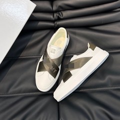 G家广州货欧洲新款牛皮男士百搭透气休闲板鞋脚蹬时尚小白鞋跨境
