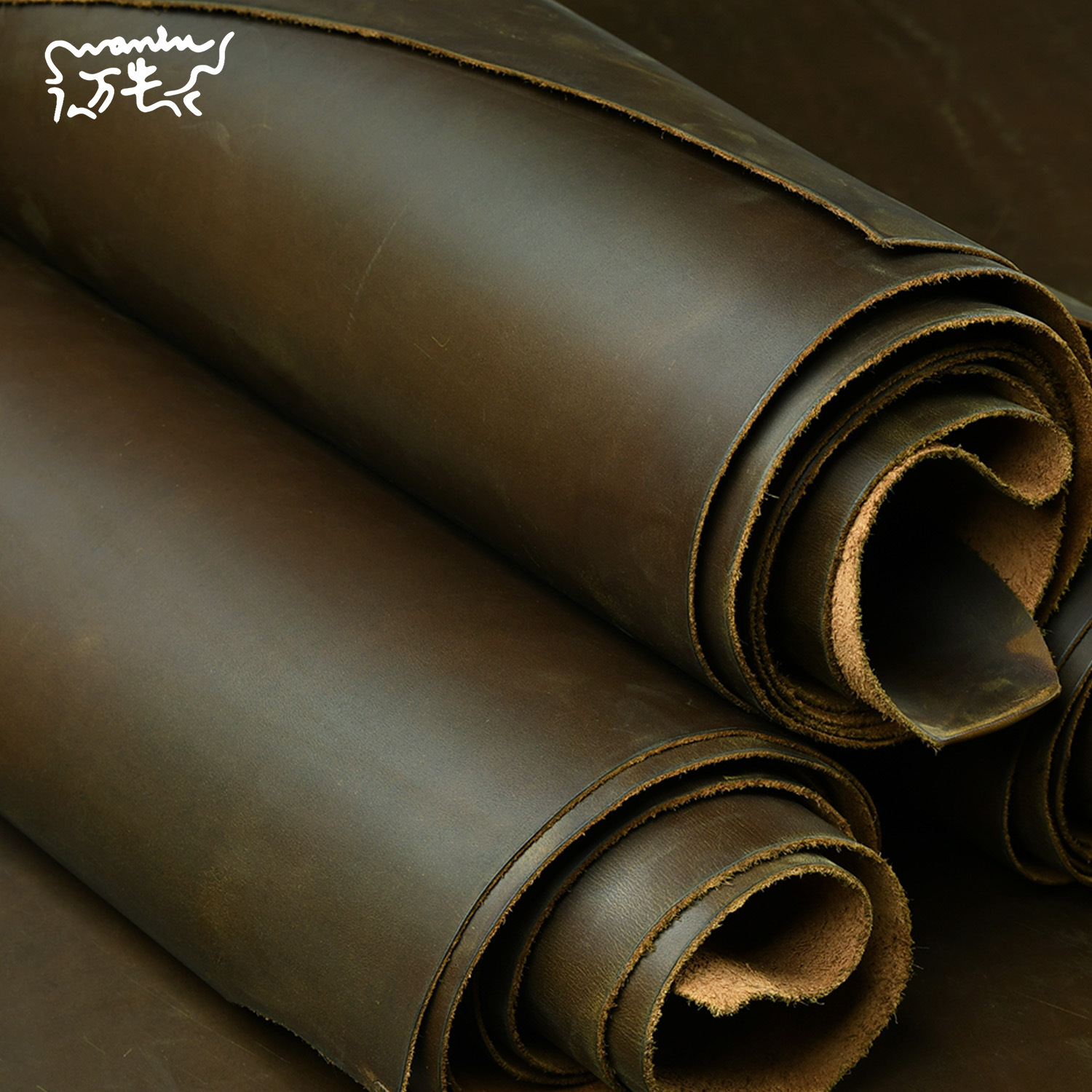 油蜡皮疯马皮 头层疯马皮皮料 复古油蜡皮变色牛皮箱包皮料批发