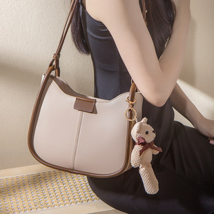 Crossbody Bag Women's Large-Capacity Saddle Bag 2025 New Trendy Work Clothing Shoulder Bag High-End Handbag for Women
