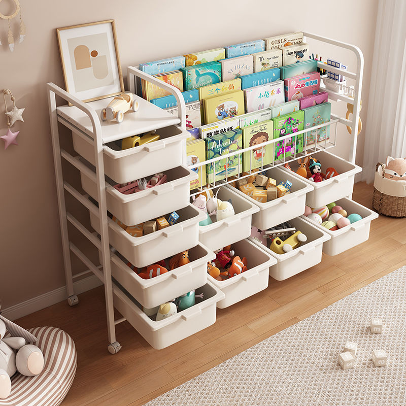 Picture book toy integrated storage rack children's picture book rack reading rack multi-layer toy storage rack baby bookcase