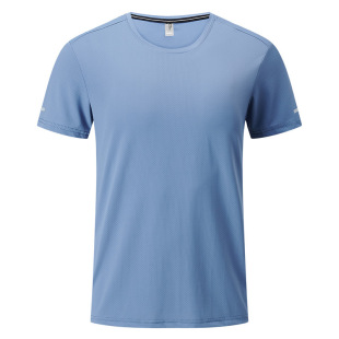 Summer Solona Cool Ice Silk Short-Sleeved T-Shirt Men's Ice Oxygen Cotton Quick-Drying Pure Color Loose Top Breathable Bottoming Shirt