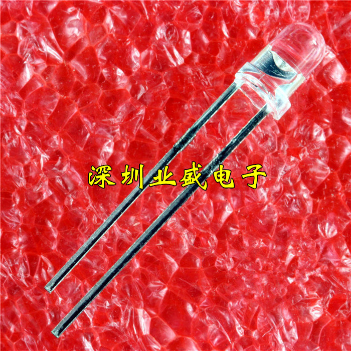 5MM 白发白光 白发白 发光二极管 白色LED F5