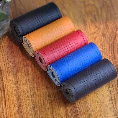 Steering wheel cover — Dropshipping Leather Car Handle Cover