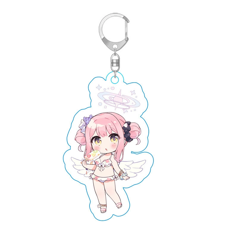 Anime Blue Files Peripheral Keychains Blue Files Acrylic Pendant Animation Keychain
