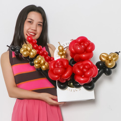 Floral Balloons, Flower Balloons, Floorstanding Wholesale Festival Decor Scene Shaping Latex Long Strip Woven Flower Balloons