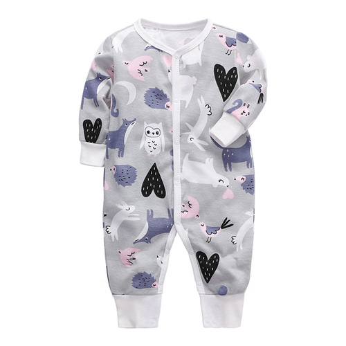 2024 Baby Long Sleeve Crawling Suit 100% Cotton Autumn/Winter Style for Boys and Girls Baby Bodysuit Newborn Clothing