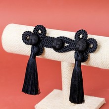 手工流苏盘扣扣子国风旗袍扣大三叶高档领口装饰纽扣中式衣服配件