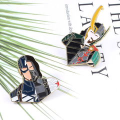 Thor's Mjolnir Pin, Captain America's Winter Soldier Shield Pin, Avengers 4 Cartoon Style Fashion Accessories for Export