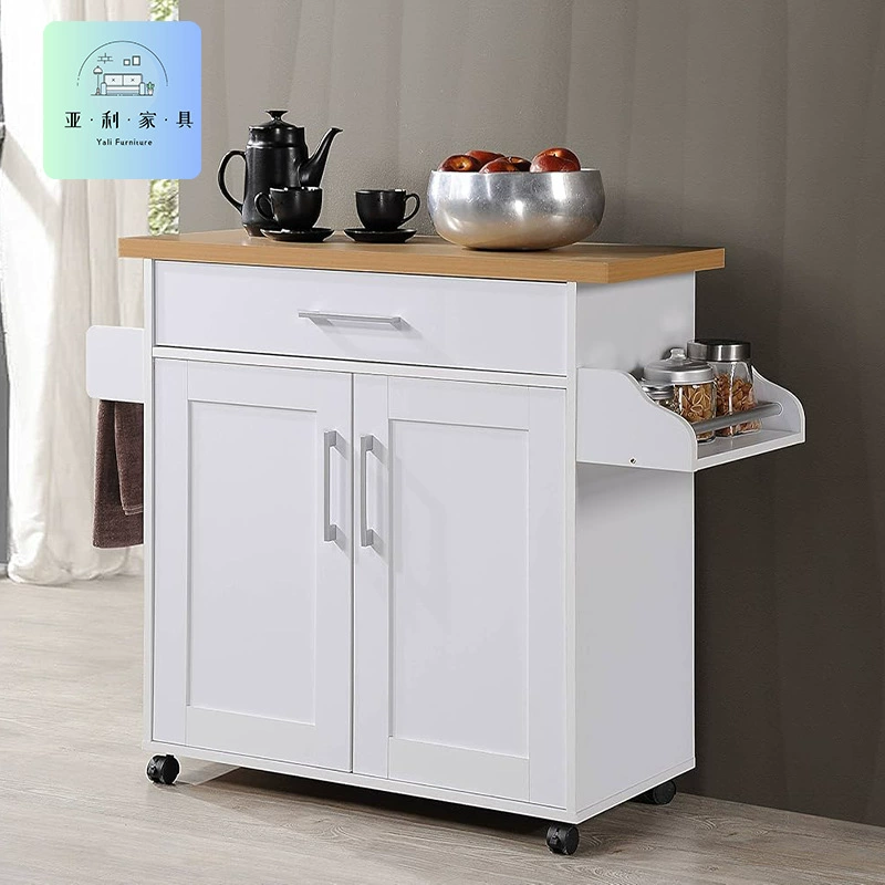 Лучшая продажа на Amazon: мобильный остров для кухни с тормозом, промышленными колесами и полотенцесушителем