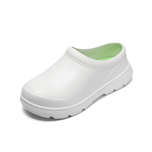 Cross-border new couple rain boots summer men's non-slip kitchen rain boots water shoes solid color white shoes nurse shoes for women