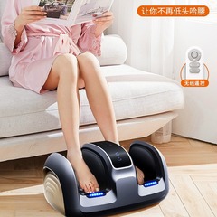 家庭用全自動フットマッサージ機、足、脚、ふくらはぎ、足裏、フットマッサージ、温熱療法のツボをもみほぐし、押します。