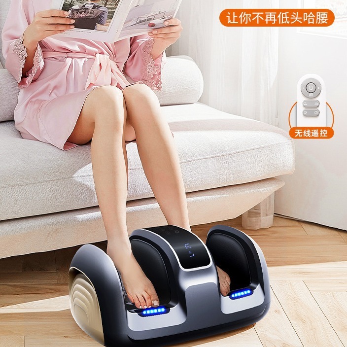家庭用全自動フットマッサージ機、足、脚、ふくらはぎ、足裏、フットマッサージ、温熱療法のツボをもみほぐし、押します。|undefined
