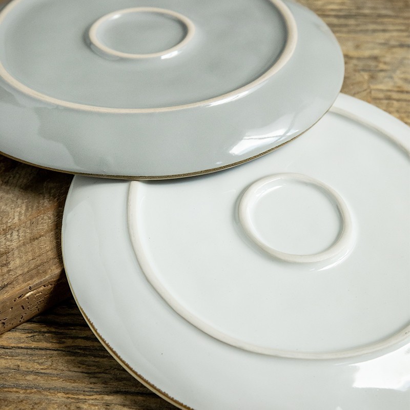 HuangWave de alto valor de agua placa plana de 8 pulgadas placa de carne de cerámica restaurante retro placa irregular exportación transfronteriza