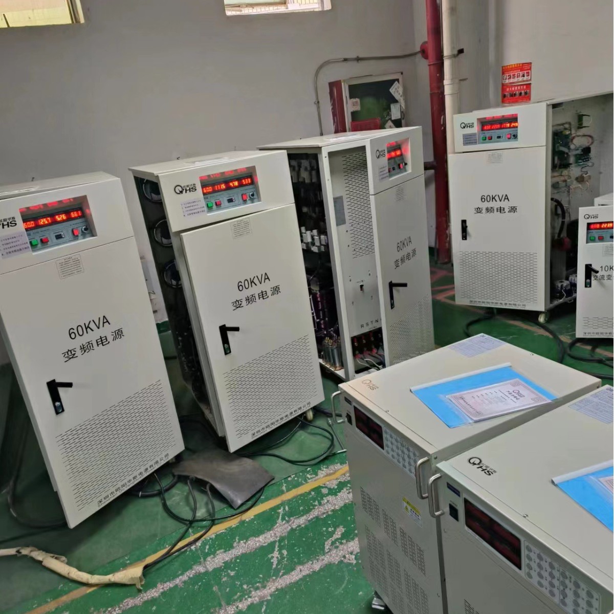 ŷ����˹60KVA��Ƶ��Դ������5̨������������ͨ�����110V 60HZ