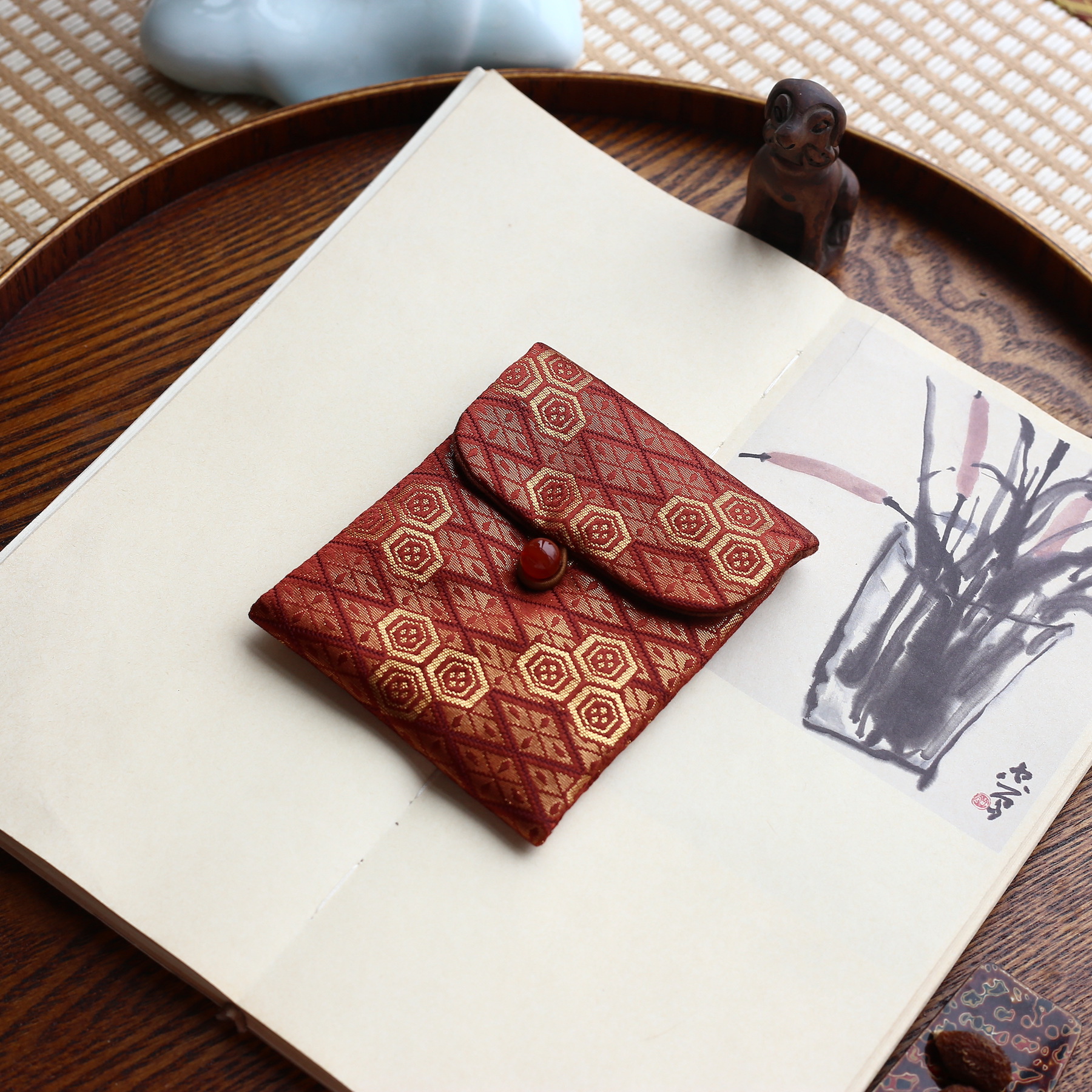 29色小銭入れ錦織和風文游袋アクセサリー収納袋ギフトバッグ