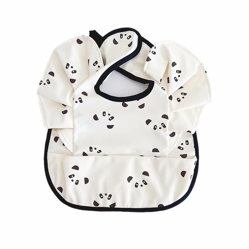 ins Korean version baby food bag angel wings PU waterproof bib children's bib food supplement anti-dirty saliva bag