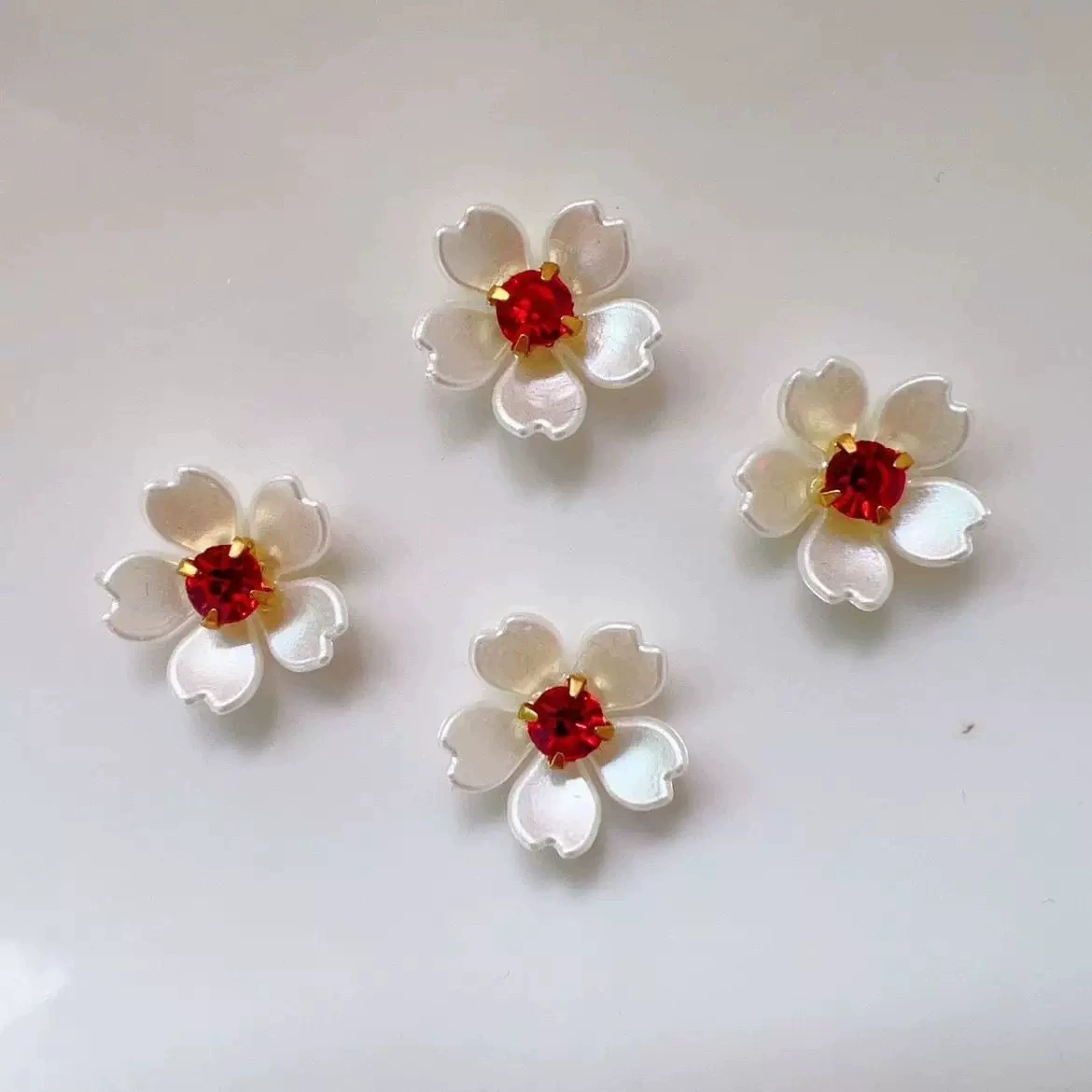 Жемчуг новая имитация оболочки Смола двойной цветок пластиковая Смола DIY ювелирные аксессуары жемчужные аксессуары для волос со стразами