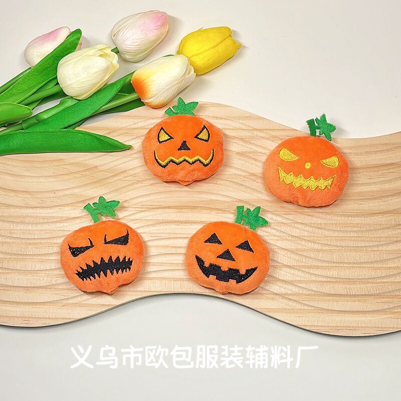 Halloween Pumpkin Ghost Face Plush Toy Pendant Brooch Accessories Pumpkin Headband Halloween Party Hair Accessories