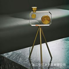 新しいクロスボーダーライト高級合金クリスタルカメラ装飾品クリエイティブホームリビングルームオフィス装飾工芸品卸売