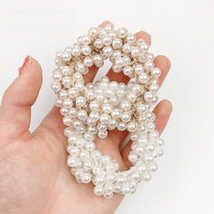 少女仿珍珠頭繩女簡約韓版網紅髮圈皮套韓版甜美清新皮筋發繩頭飾