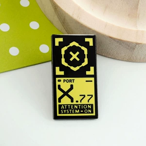 Cyberpunk Power Port Enamel Brooch Game Peripheral Player Cosplay Accessory