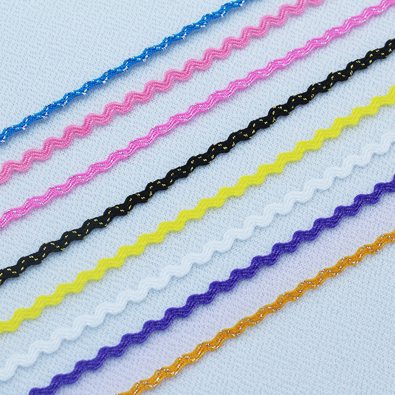 Decoración de ropa Buyi Miao bordado estilo étnico correas de onda en forma de S marinero con tela de encaje accesorios Miao