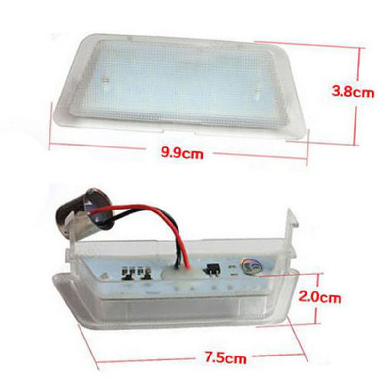 Suitable for Opel Astra G 98-04 license plate lights, 18 LED white lights, transparent frame, 1 piece, a popular item for cross-border sales