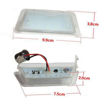 Suitable for Opel Astra G 98-04 license plate lights, 18 LED white lights, transparent frame, 1 piece, a popular item for cross-border sales