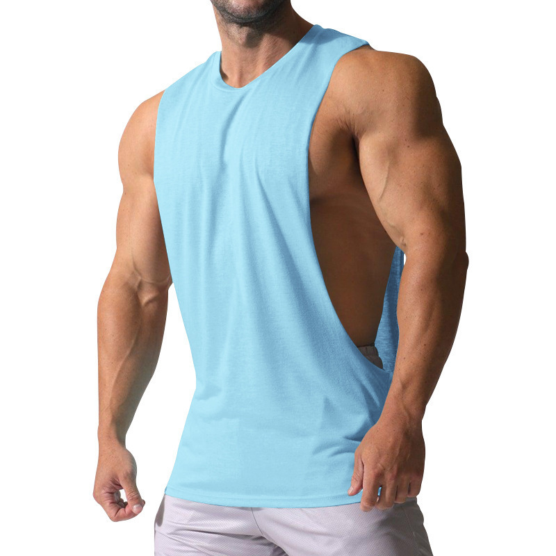 2023 verano nuevo tamaño europeo chaleco sin mangas de los hombres Comercio exterior suelta deportes casual moda color sólido chaleco