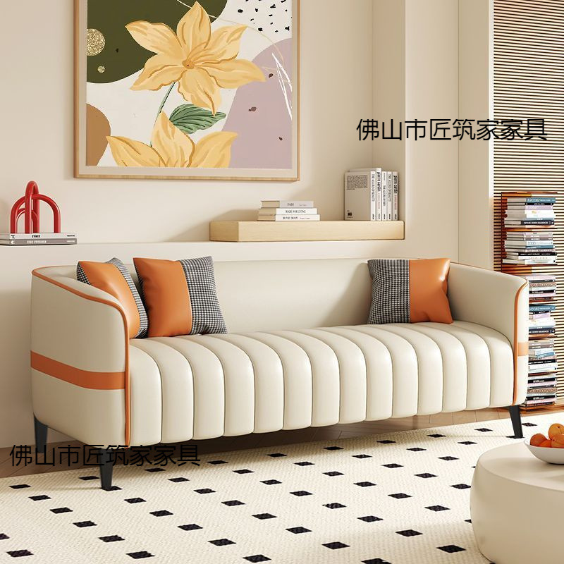 Cat Paw Leather Simple Light Small Apartment Living Room Rental House Hair Salon Double Three-Person Convenient Sofa Single Person