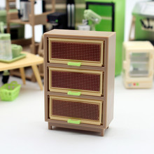 迷你仿真DIY微缩拼接方格空间客厅收纳柜微缩场景模型