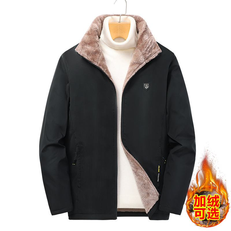 Camuflaje y chaqueta de algodón para padres de mediana edad, chaqueta de algodón de cordero de cachemira, chaqueta de algodón gruesa