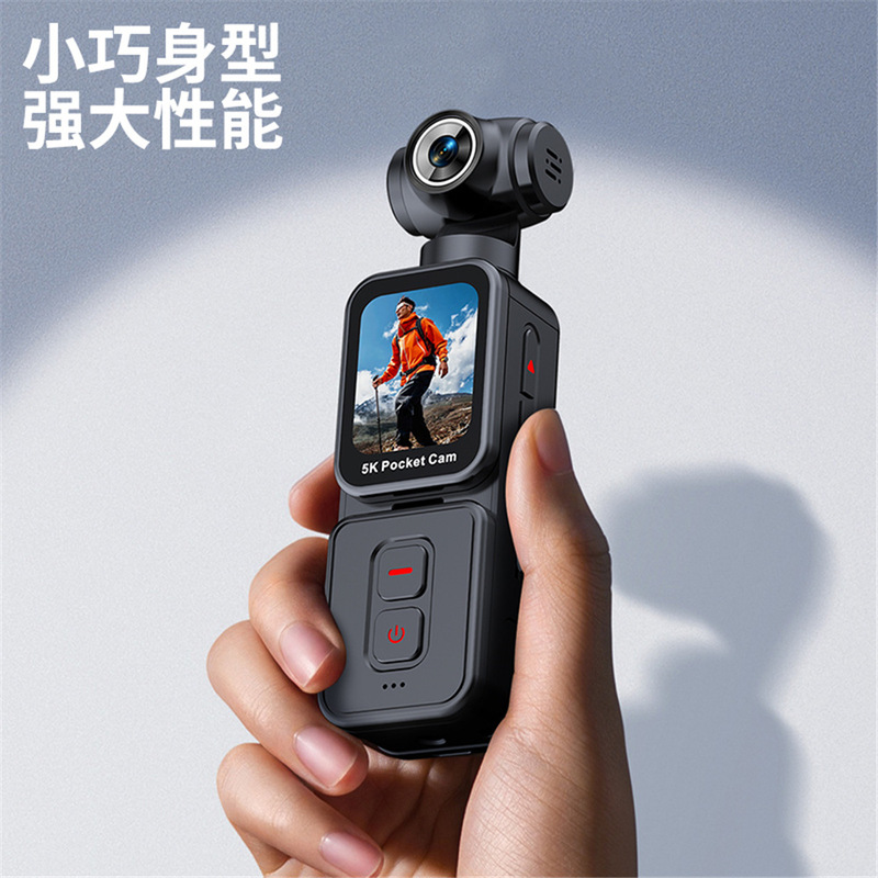 New Cross-Border Model K28 High-Definition 5K Pocket Outdoor Cycling Camera with Anti-Shake, Touch Rotation, Handheld, and Face Recognition