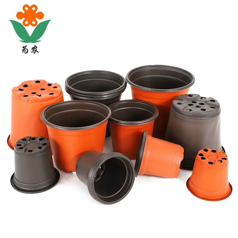 Two-color plastic disposable simple flowerpot