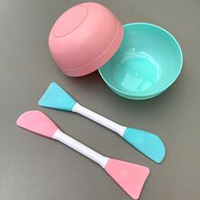 现货双头多功能硅胶按摩清洁刷 面膜碗 面膜刀 脸部清洁按摩套装