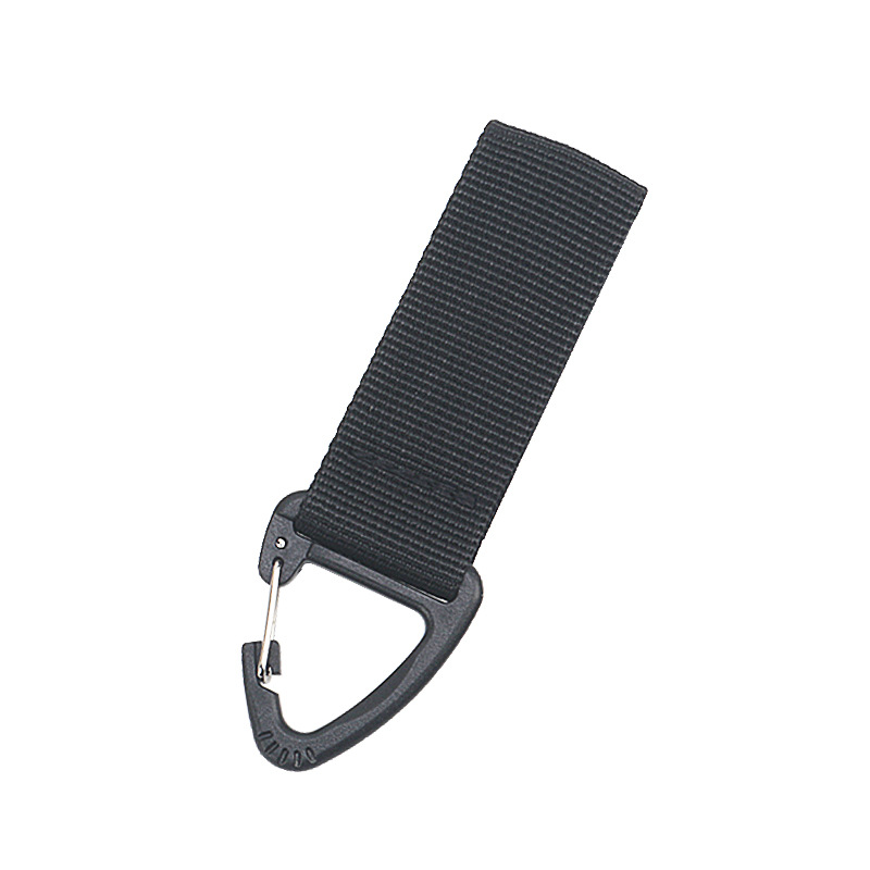 Tactical nylon correas mochila colgante hebilla de un solo punto triángulo hebilla mosquetón multifuncional accesorios tácticos llavero