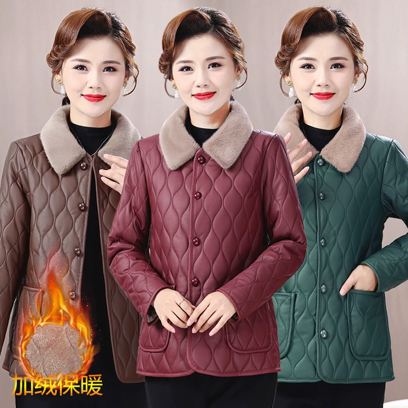 Warm jacket, for middle age, western style, loose fit