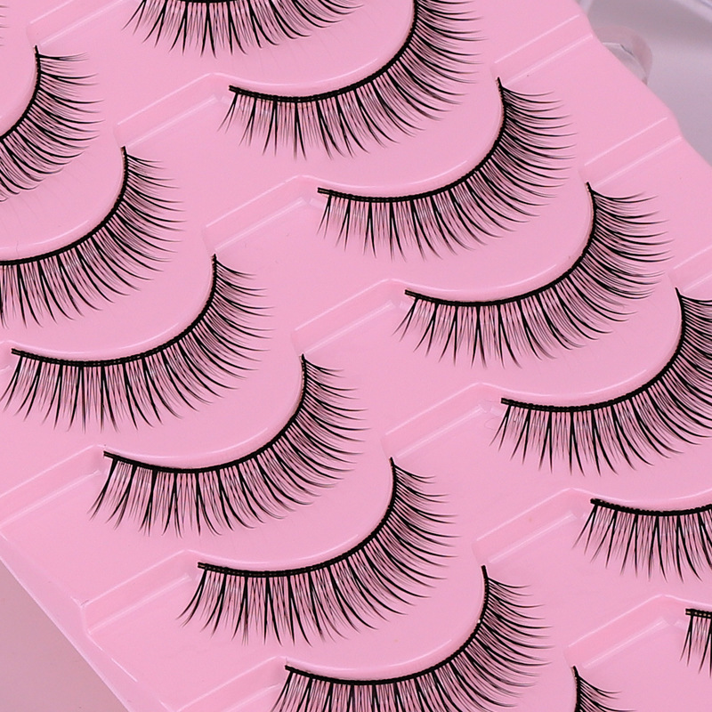 10 pares de pestañas falsas de terroles duros de una sola pieza de cómic Barbie Pequeño Demonio Pequeño Pequeño