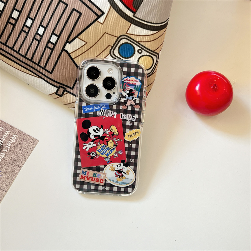 Patrón de estilo de película Mickey para iphone16ProMax cadena 15 funda para teléfono 13 Apple 14 diagonal 15PM