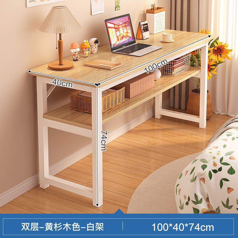 书桌家用女生卧室长条桌简易出租屋靠墙长桌子工作台阳台窄电脑桌|undefined
