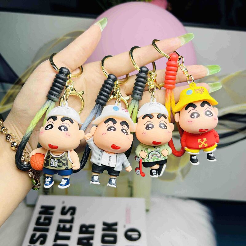 Net red new variant crayon small new keychain couple car personality key chain cute schoolbag pendant wholesale Net red new variant crayon small new keychain couple car personality key chain cute schoolbag pendant wholesale