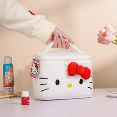サンリオ高颜値泰迪絨毛立体手提げ化粧バッグかわいいアニメ大容量ぬいぐるみ収納バッグ