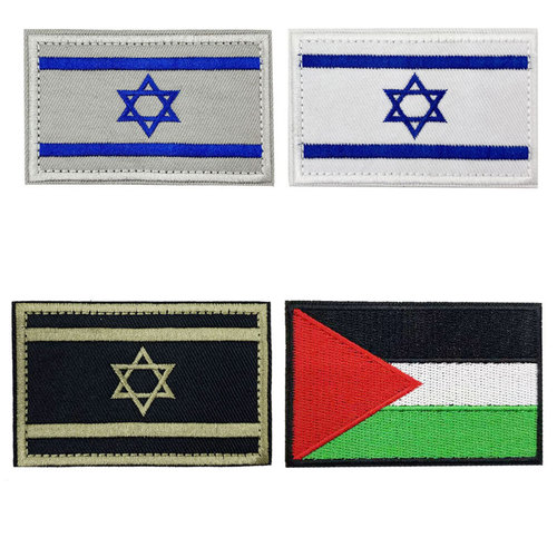 Israeli flag embroidery Velcro tactical patch patch back Velcro backpack hat jacket decorative patch