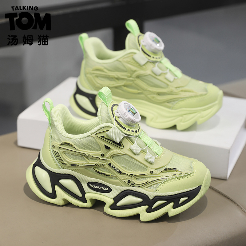 Tom Cat Zapatos para niños Zapatos de papá para niños Zapatos deportivos de malla de primavera y otoño para niños Zapatos para correr ligeros para niños de mediana edad