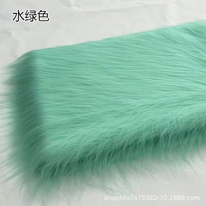 12 ''plush tela DIY caída de piel artificial de piel simulación de piel muñeca pelo bestia traje de piel larga tela de piel