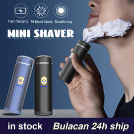 跨境电动浮动剃须刀男士小刮胡刀胡须刀便携式剃胡刀送男友续航